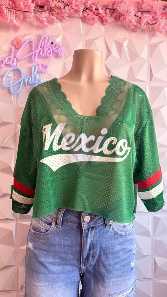 Viva Mexico Mesh Crop Jersey