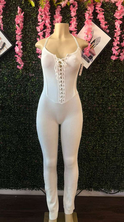 The Pure White Corset Catsuit
