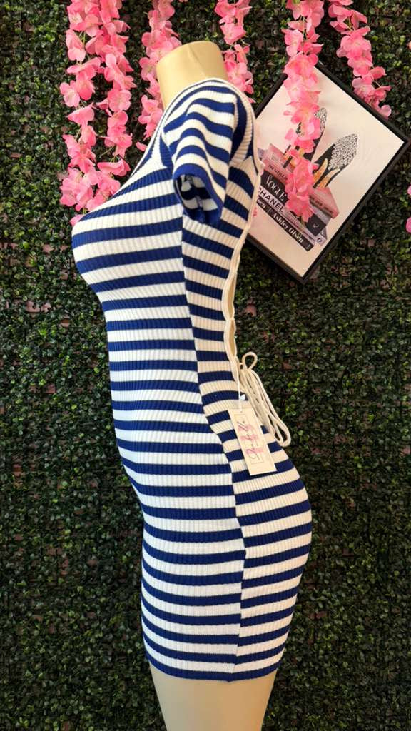 "Sailor Moon" Striped Lace-Up Romper