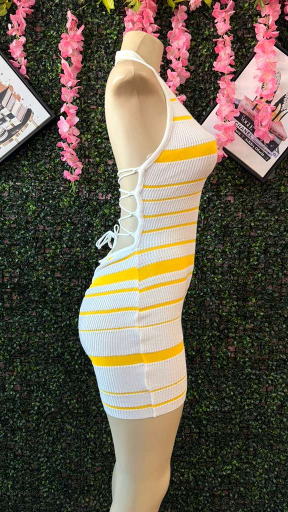 The Sunkissed Lace-Up Romper