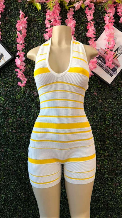 The Sunkissed Lace-Up Romper
