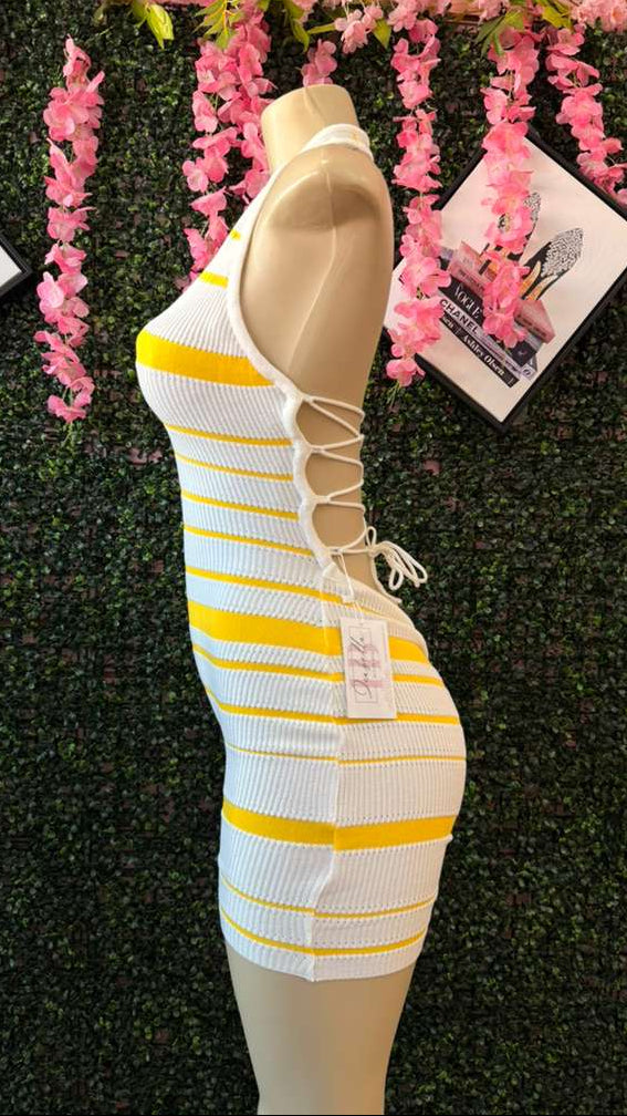 The Sunkissed Lace-Up Romper