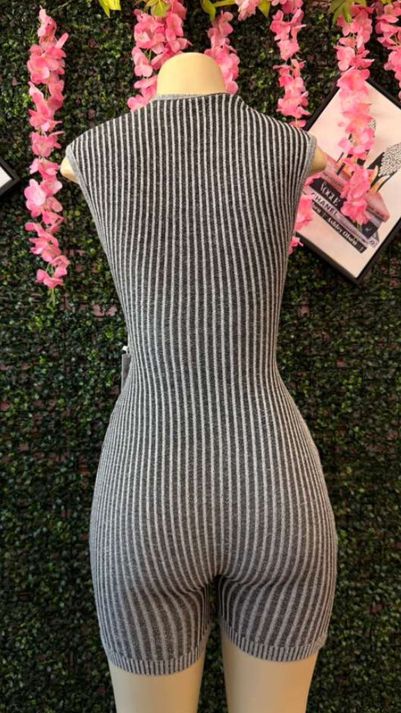 Sculpt & Tie Halter Biker Romper