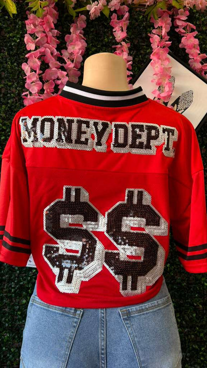 Money Dept Sequin Jersey Tee