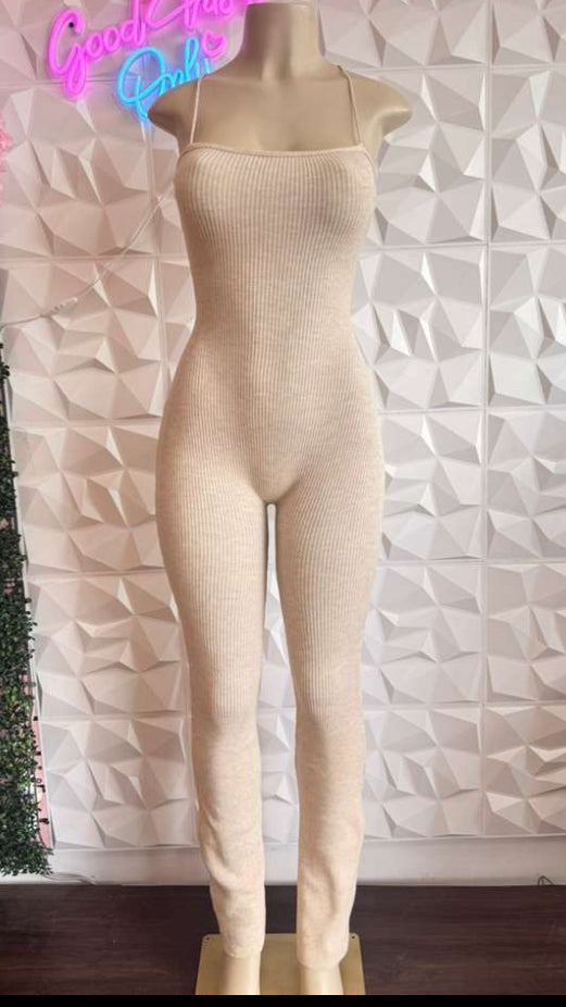 The "Good Vibes" Corset-Back Jumpsuit