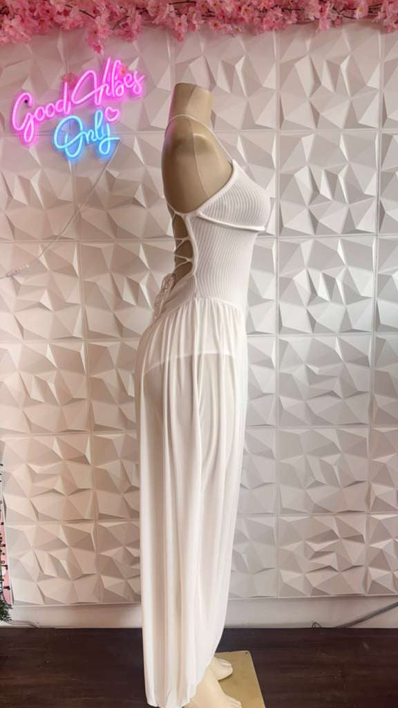 Bohemian Wide-Leg Cinch-Ankle Jumpsuit
