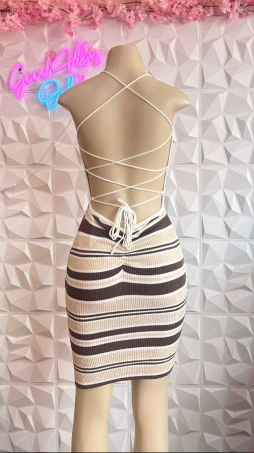 The "Espresso Martini" Lace-Up Mini