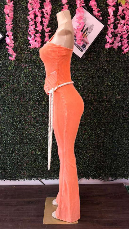 70s Revival Asymmetric Bell-Bottom Jumpsuit