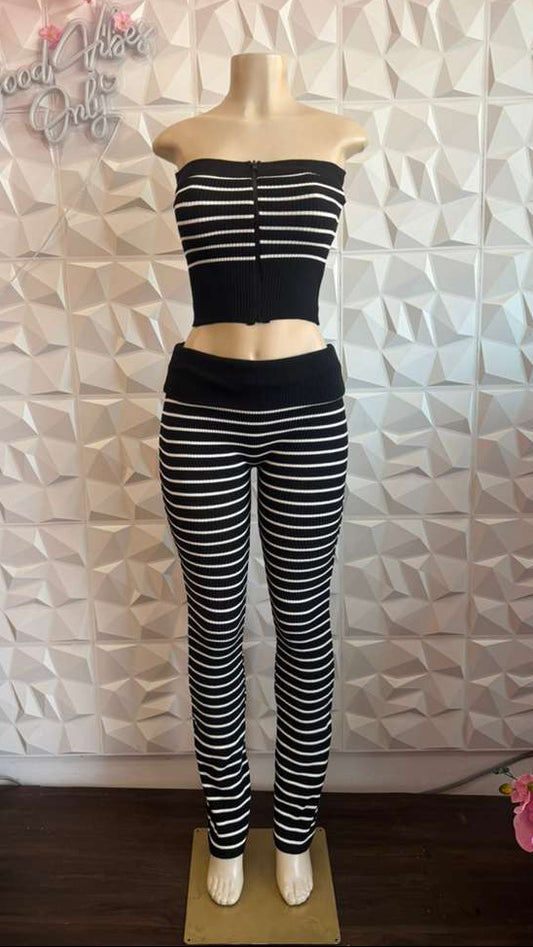 Infinite Stripe Zip-Front Set