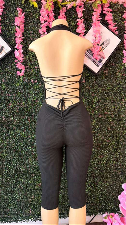 Everyday Luxe Lace-Back Jumpsuit