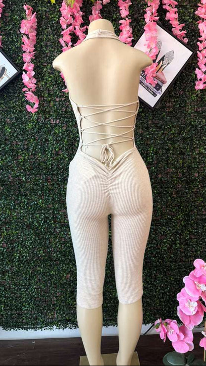 Everyday Luxe Lace-Back Jumpsuit