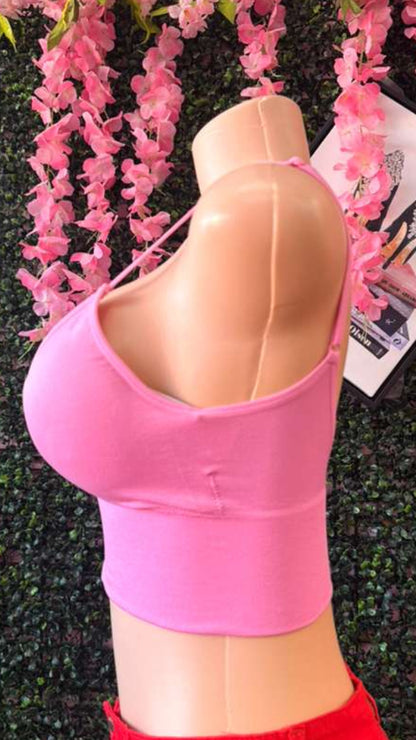 Bubblegum V-Wire Crop Top