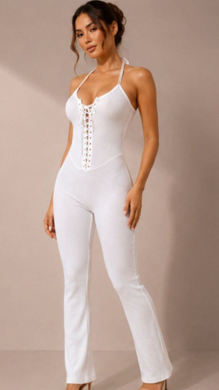 The Pure White Corset Catsuit