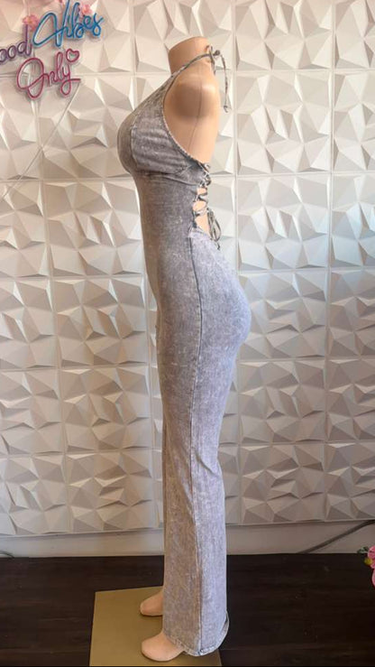 Daytona Lace-Back Flare Jumpsuit