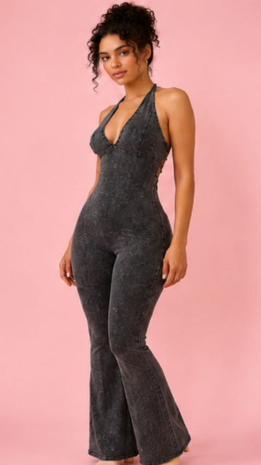 Daytona Lace-Back Flare Jumpsuit
