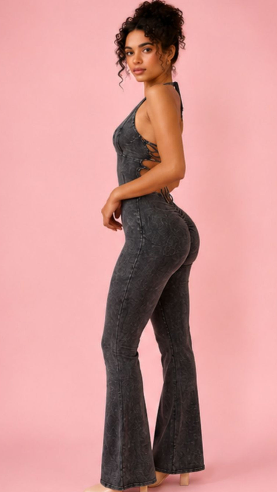Daytona Lace-Back Flare Jumpsuit