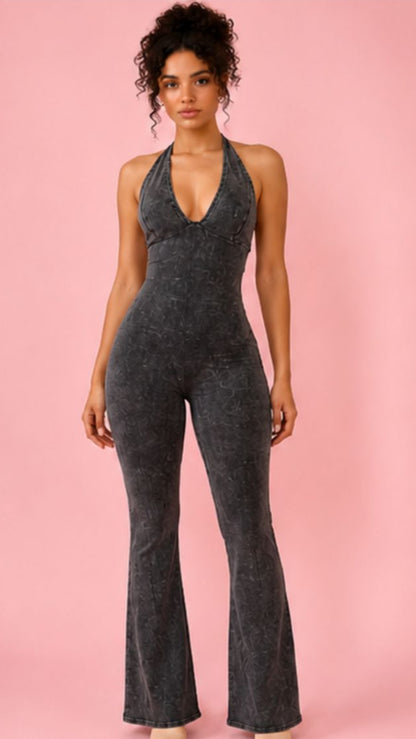 Daytona Lace-Back Flare Jumpsuit