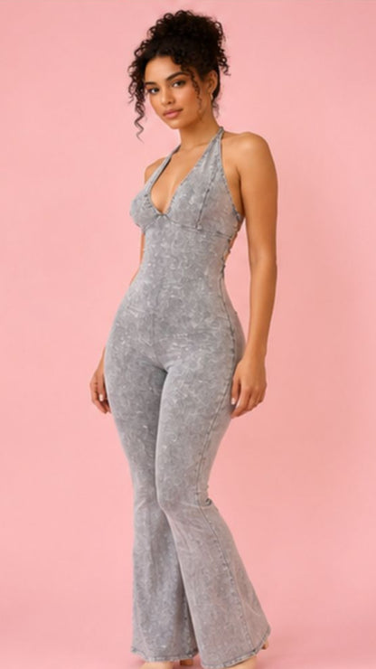Daytona Lace-Back Flare Jumpsuit