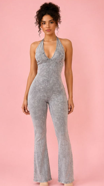Daytona Lace-Back Flare Jumpsuit