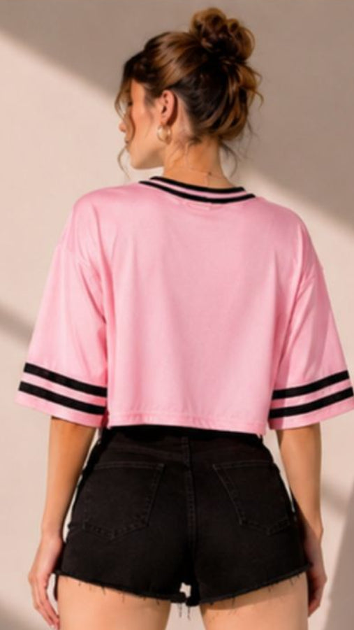 Miami Pink Crop Jersey