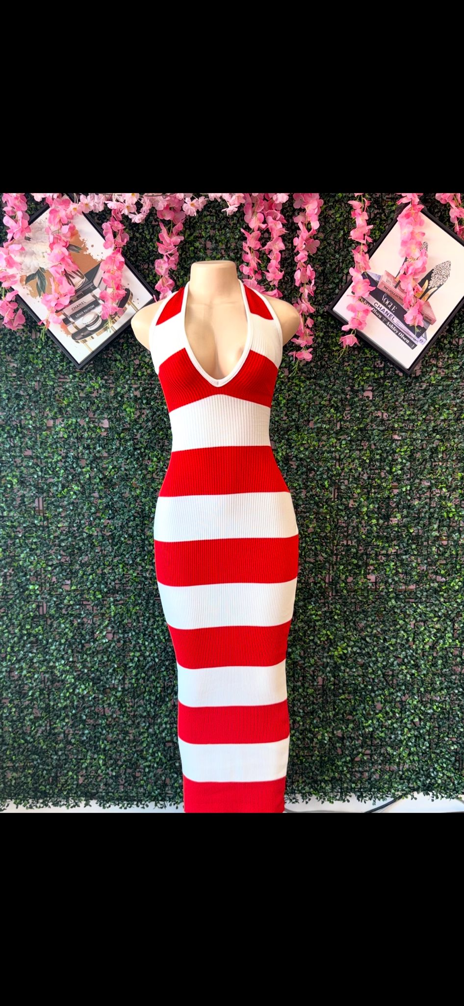 The Candy Stripe Halter Mid (4 colors)