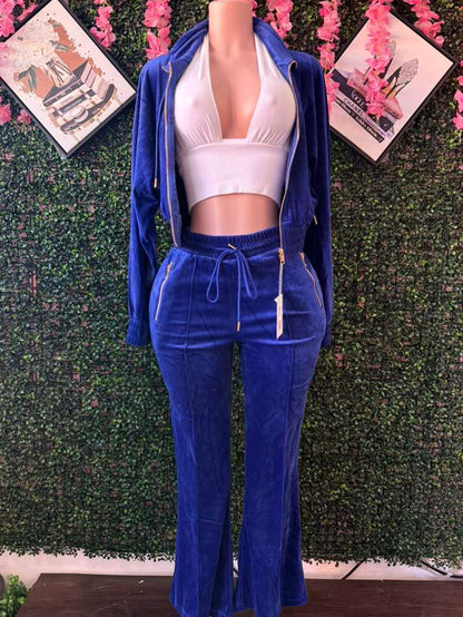 The Luxe Velour Cropped Tracksuit