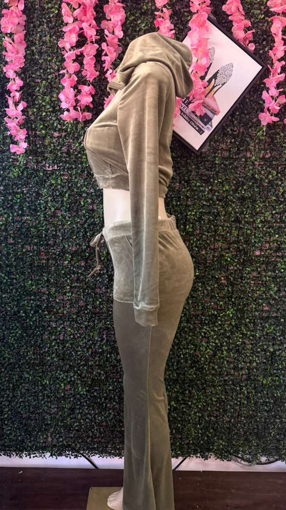 Y2K Velour Flare Set