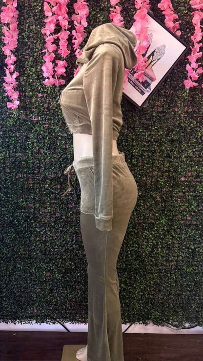 Y2K Velour Flare Set