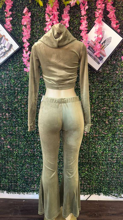Y2K Velour Flare Set