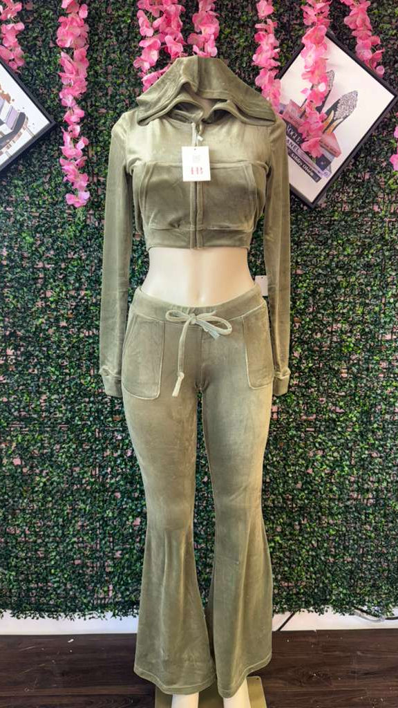 Y2K Velour Flare Set