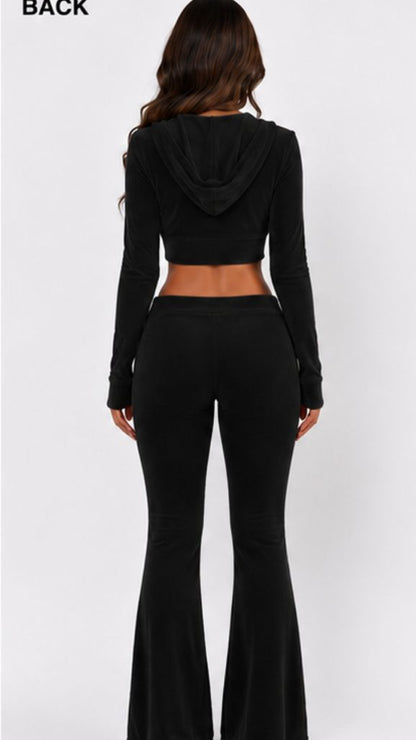 Y2K Velour Flare Set