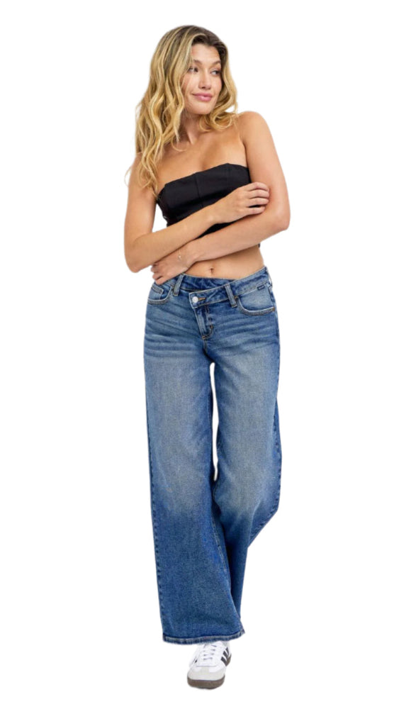 WIDE ASIMETRIC JEANS