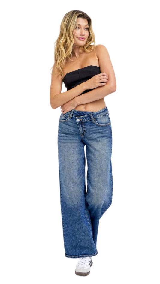 WIDE ASIMETRIC JEANS